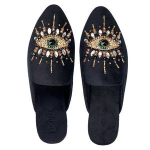 Sequin Eye Sandals